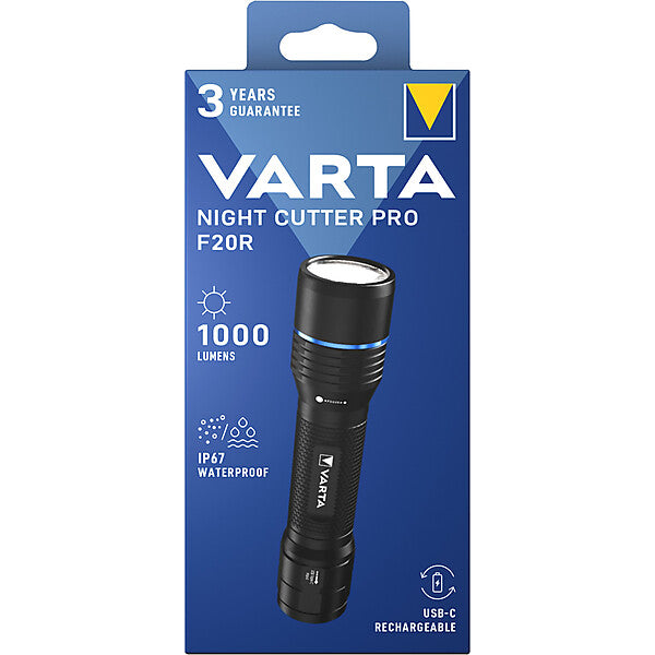 VARTA LED-Taschenlampe Night Cutter Pro F20R mit Akku